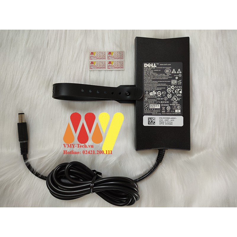 Sạc Chính Hãng Laptop Dell 19.5V 4.62A (~90w) Chân Kim To dùng cho các dòng E6320 E6420 E6430 E6520 E7440 3442 3543 NEW