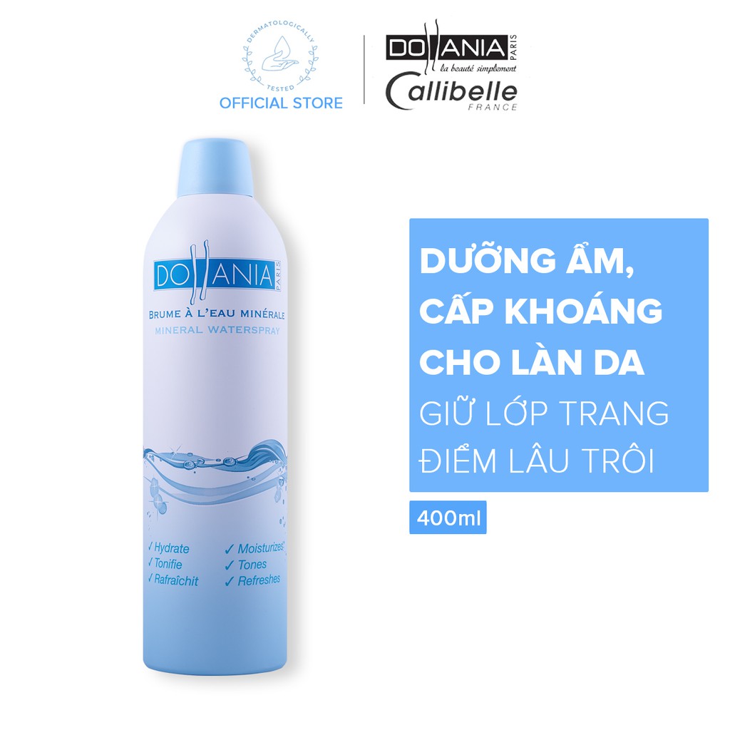 [HSD: 11-2021] Xịt khoáng dưỡng ẩm cấp nước cho da Dollania 400ml