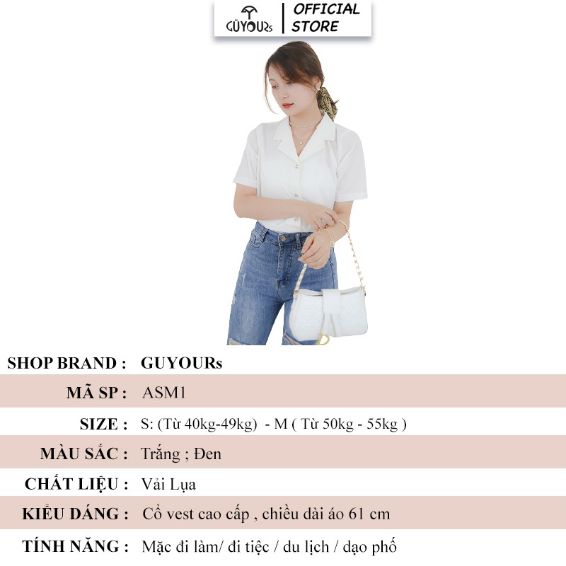 Áo sơ mi cổ vest quốc dân nhất định nên có, phối chân váy, quần jeans ,quần tây , quần sort bao xinh ASM1 | BigBuy360 - bigbuy360.vn