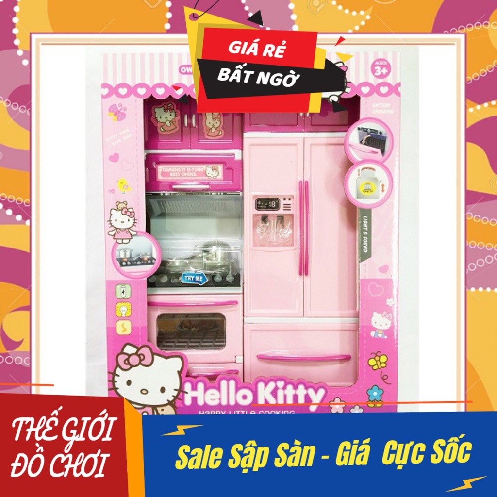[RẺ VÔ ĐỊCH]ĐỒ CHƠI TỦ LẠNH VÀ BẾP HỒNG HELLO KITTY