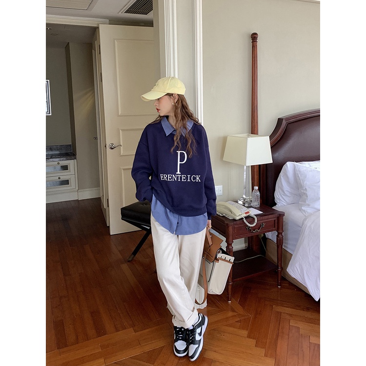 Áo Sweater nỉ nữ Cao cấp Hàn Quốc Áo nỉ nữ Thu Đông Giữ ấm Ulzzang Thời trang