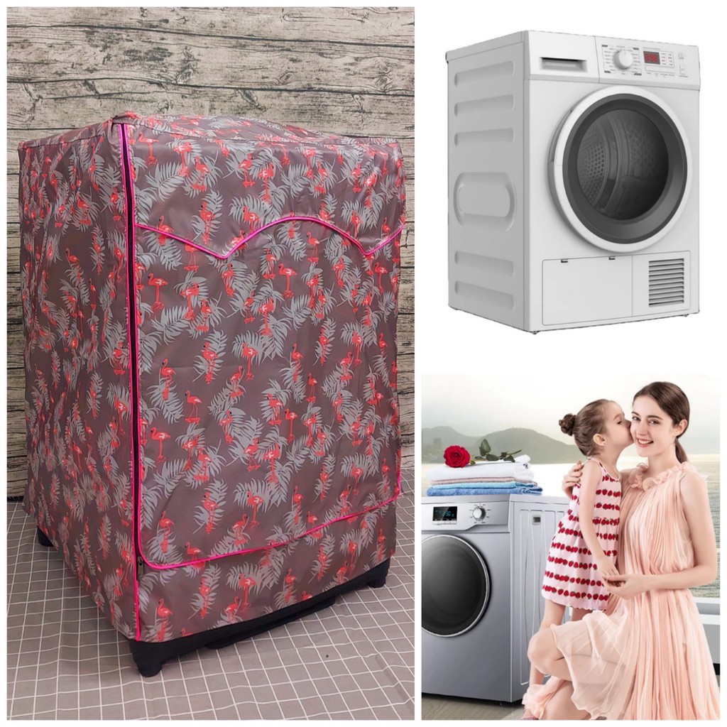 Áo trùm máy giặt vỏ bọc loại cửa trước ngang từ 8 đến 10kg - vải bao chùm chống bụi
