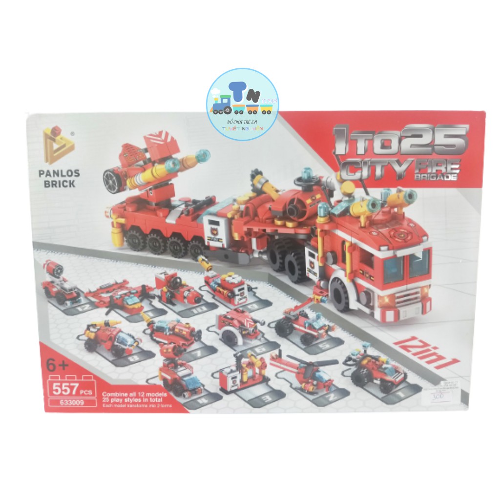 LEGO CITY FIRE BRIGADE LẮP RÁP XE CỨU HỎA 12IN1 GỒM 557 CHI TIẾT