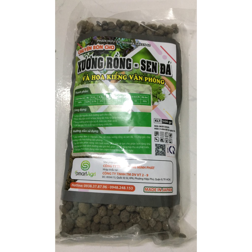 Chuyên bón cho xương rồng sen đá hoa kiểng văn phòng gói 500gr
