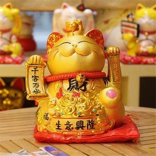 Mèo Thần Tài Vàng Vẫy Tay "Đa Phú Quý"
