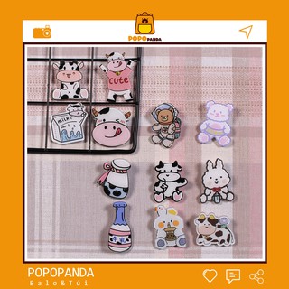Huy hiệu ghim cài áo seri bò sữa, pin gắn balo túi tote siêu xinh ulzzang Hàn Quốc dễ thương