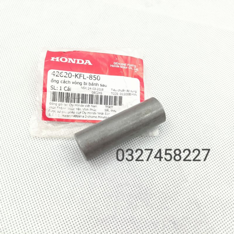 Ống cách vòng bi, đùm bánh sau xe DREAM, WAVE, FUTURE zin honda