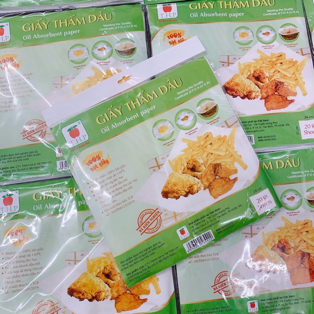 Giấy thấm dầu T.H.P 20 tờ