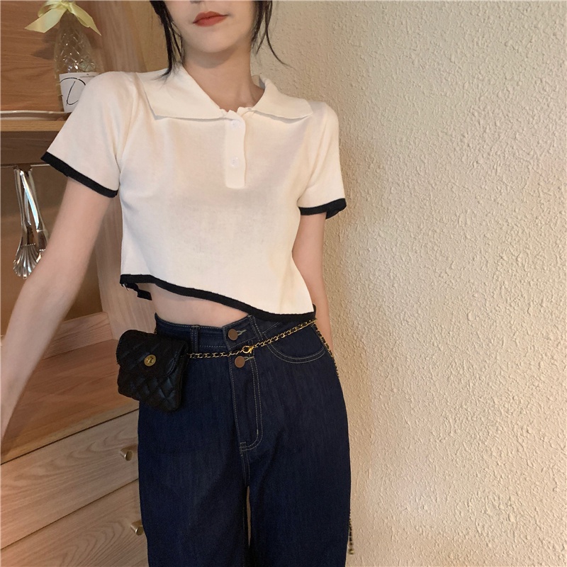 Áo thun polo ZHELIHANGFEI tay ngắn thời trang mùa hè 2022 mới cho nữ