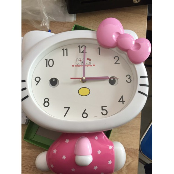 Đồng hồ treo tường Kitty Quả Lắc