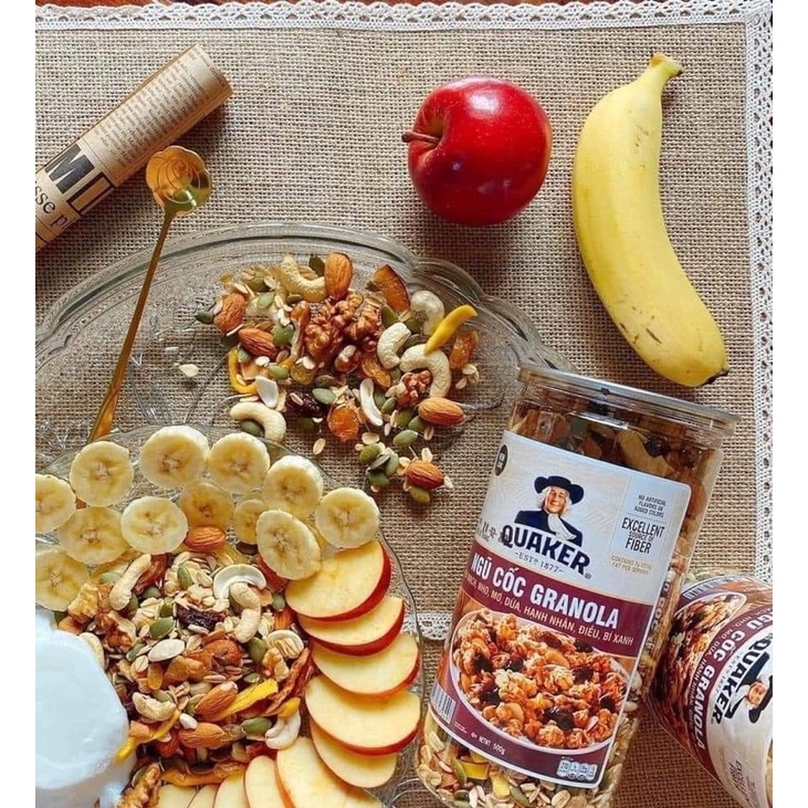 Granola ngũ cốc yến mạch mix 7 loại hạt 450gr, ăn kiêng healthymix các loaii hạt siêu thơm ngon