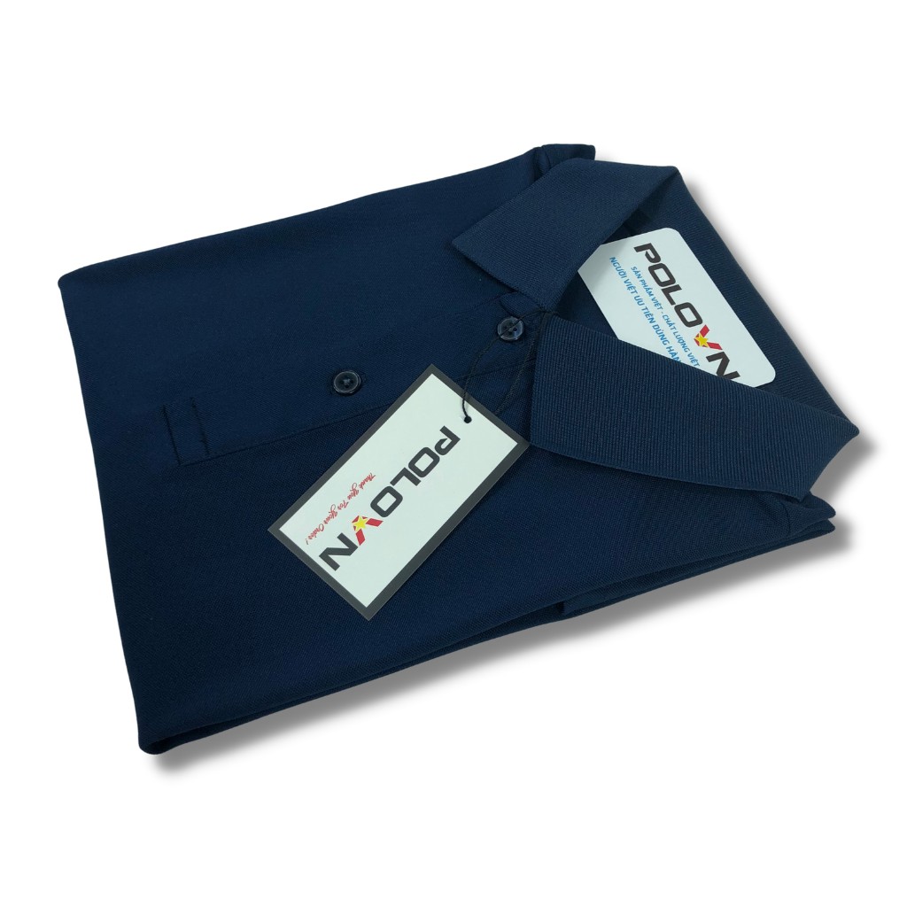Áo thun Polo nam cổ bẻ Basic màu Xanh Navy , vải cá sấu - không xù lông, không ra màu, thấm hút mồ hôi, form regular fit