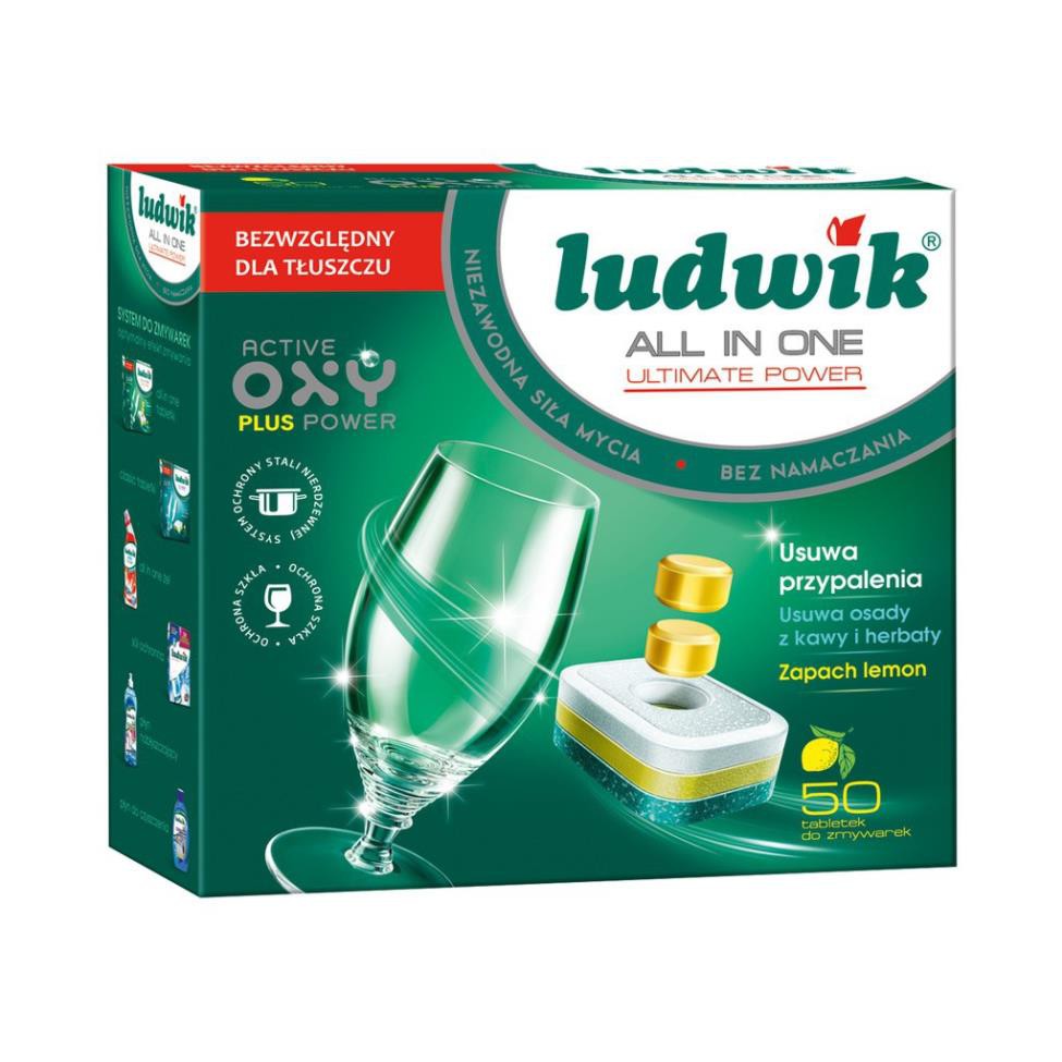 Viên rửa chén bát Ludwik All in one Ultimate hộp 50 viên