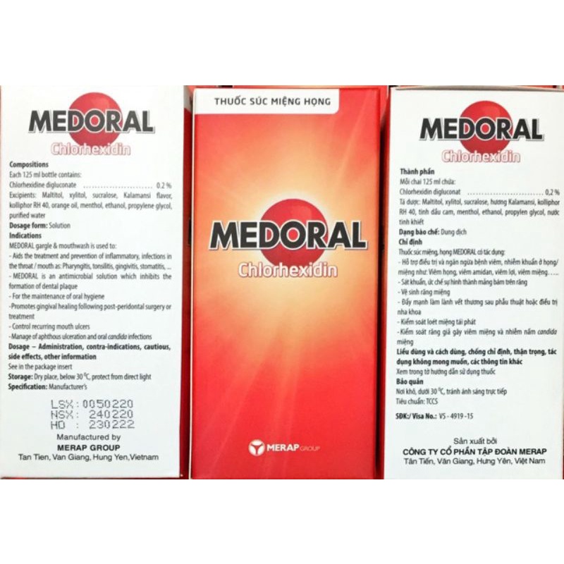 Nước Súc Miệng Họng Medoral