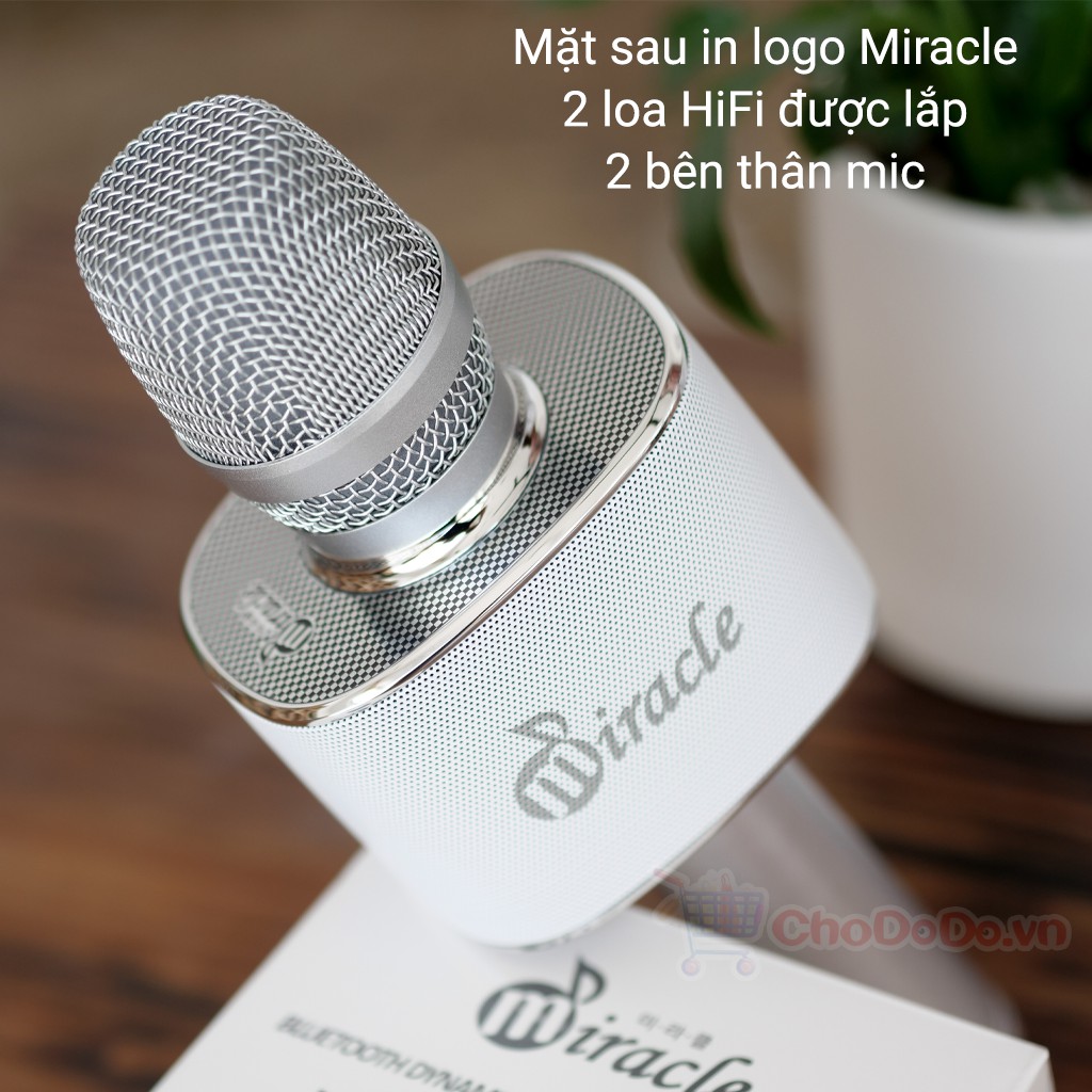 Micro Karaoke Bluetooth Miracle M100 Hàn Quốc - Hàng Cao Cấp Hơn Magicsing MP30 - Nhiều Tính Năng - Tặng Quà Đặc Biệt