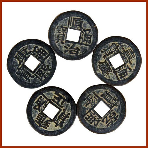 Tiền Xu Đen Âm Dương/2 size