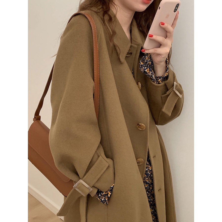 Áo Khoác Len Hai Mặt Dáng Rộng Thời Trang Thu Đông Hàn Quốc Cho Nữ 2021 | BigBuy360 - bigbuy360.vn