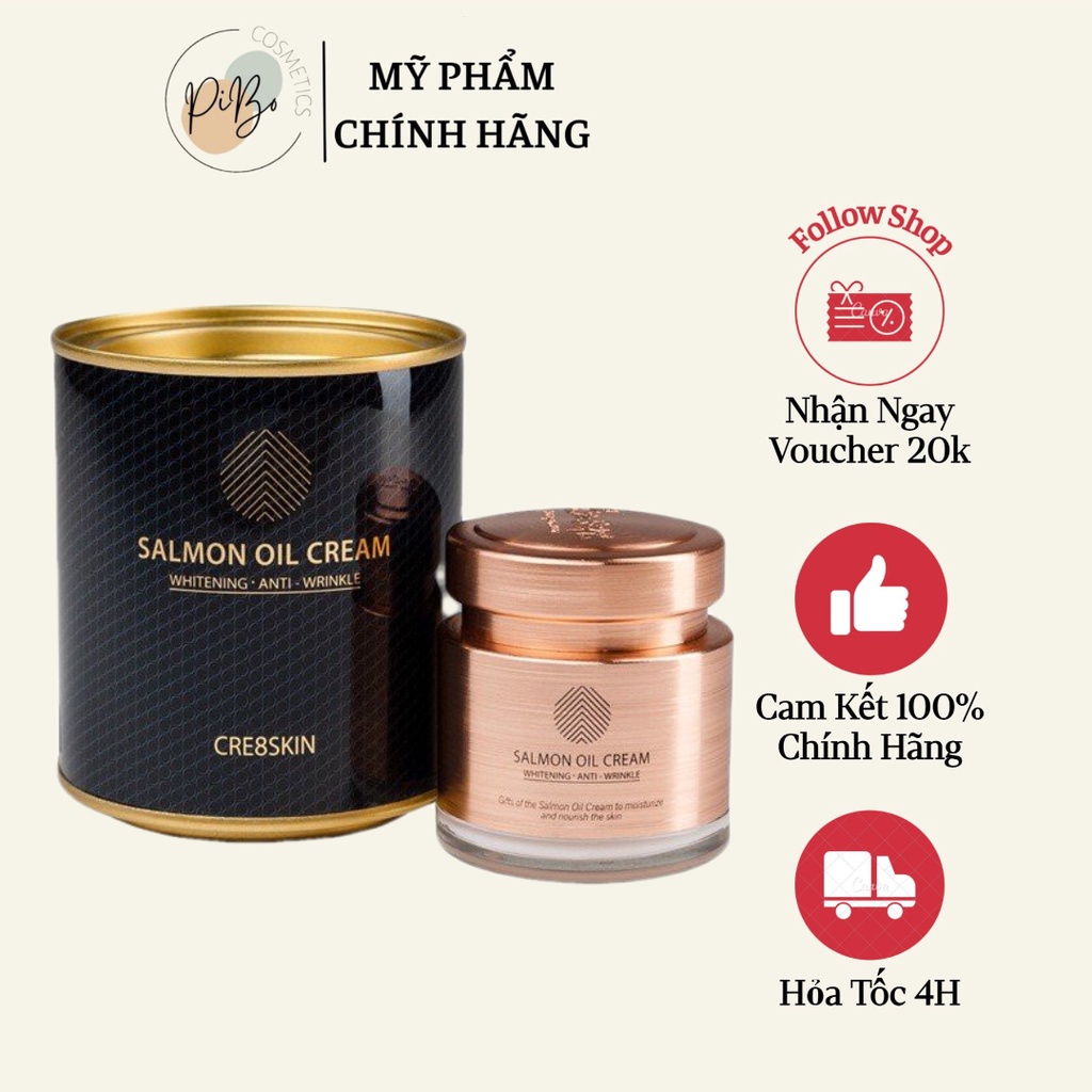 Kem cá hồi Salmon Oil Cream Cre8skin Hàn Quốc - Kem dưỡng da chống lão hoá