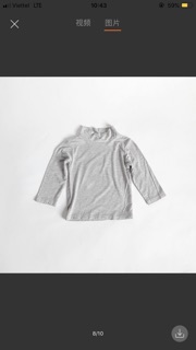 Áo cổ lọ ba phân Minkymom