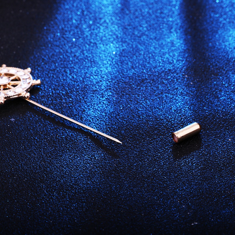 EFAN Hàng Mới Về Ghim Cài Áo Dài Thẳng Hình Bánh Lái Thuyền Đi Biển Phong Cách Hải Quân Dành Cho Nam