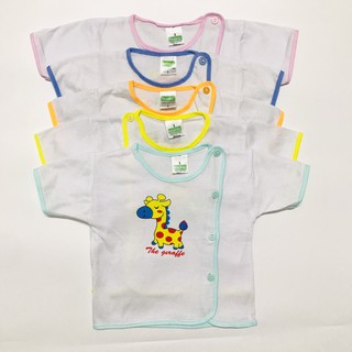 Set 5 áo sơ sinh bác sĩ Bossini tay ngắn cho bé từ 0-3 tháng