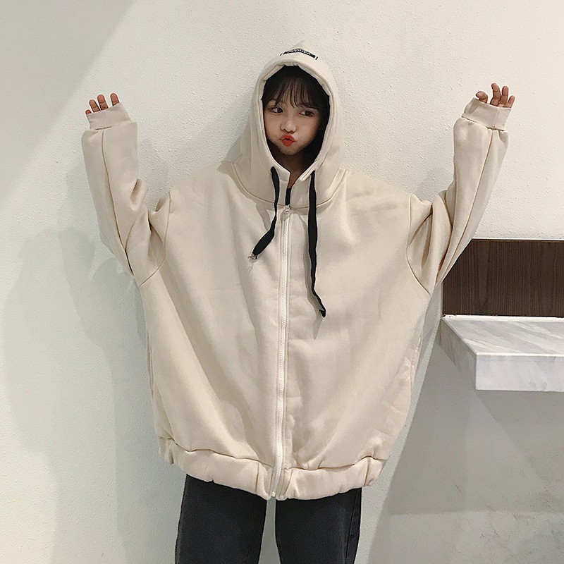 Áo Khoác Hoodie nữ form rộng Ulzzang Hàn Quốc (HÀNG SẴN)