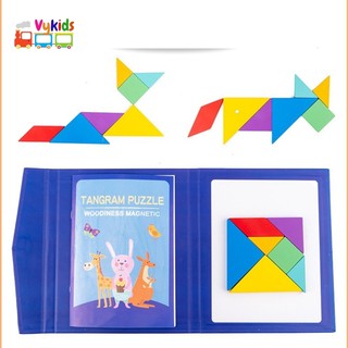 Bộ Xếp Hình Tangram VV16 Có Gắn Nam Châm Cho Bé Thỏa Sức Sáng Tạo