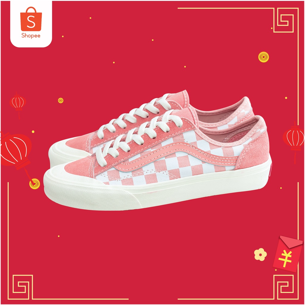 Giày Sneaker Nữ, Giày Vans Caro Hồng Chính Hãng Style Decon Checker Pink cho nữ