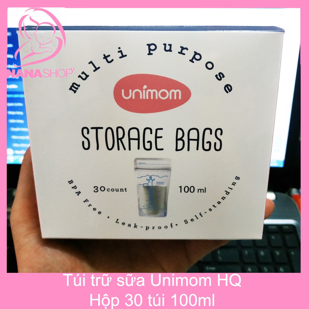 Túi trữ sữa đa năng Unimom Hàn Quốc hộp 30 túi 100ml