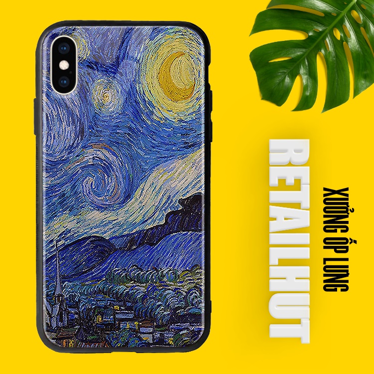 Ốp Độc Lạ In Hình The Starry Night RETAILHUT Cho Iphone11/11Pro 11Pro Max X Xr Xs Xs Max 78 Plus Se