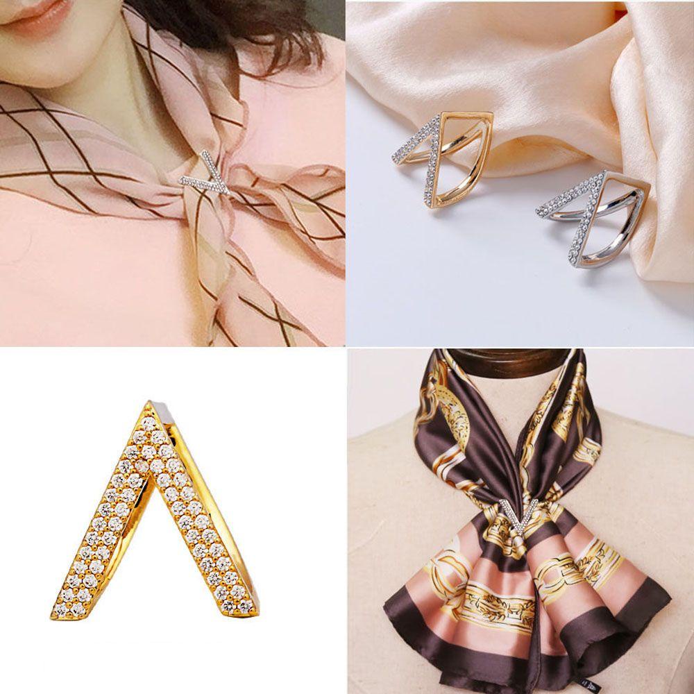 BACK2LIFE Trâm Cài Khăn Choàng Hình Chữ V Thời Trang Lãng Mạn