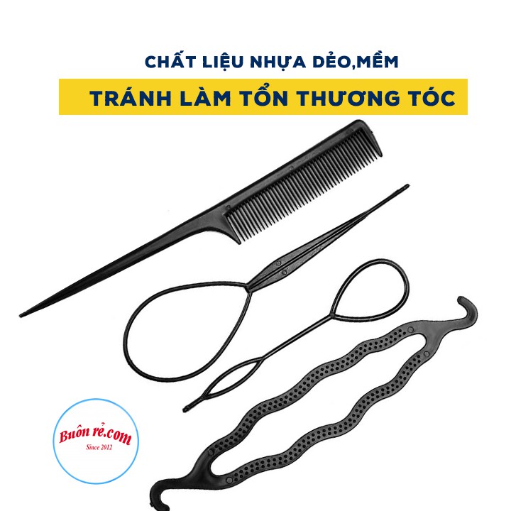 Bộ 4 dụng cụ tạo kiểu tóc đa năng 00287