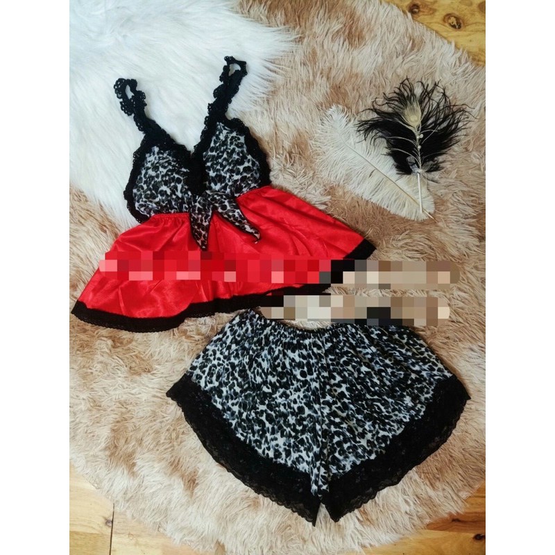 [FREESHIP] Đồ ngủ lụa da beo có mút
