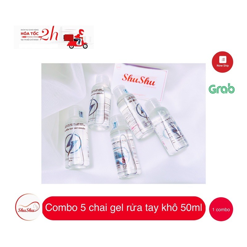 [ HCM SỈ ] Combo 5 Chai gel rửa tay khô 50ml