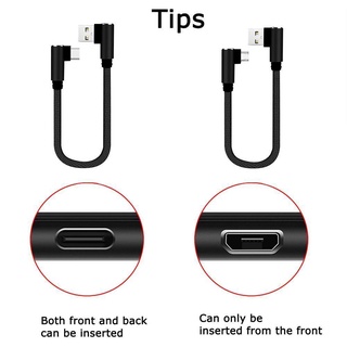 ♘✳☊Dây Cáp Sạc Ngắn 25cm Cổng Micro USB Type C Ca U4P3 90 Độ