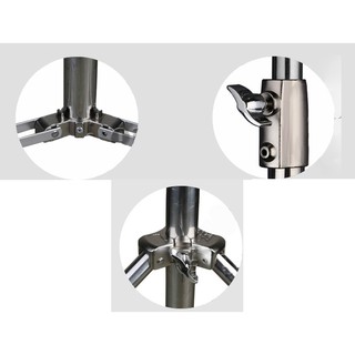 Chân đèn Inox 2.8m, Ốc Ren 1/4 3/8 HL Studio