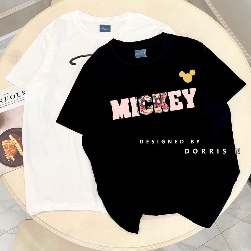 [Mã DORRT8250 giảm 250k] Áo thun MICKEY N091 chất liệu cotton 100% áo phông form rộng DORRIS N