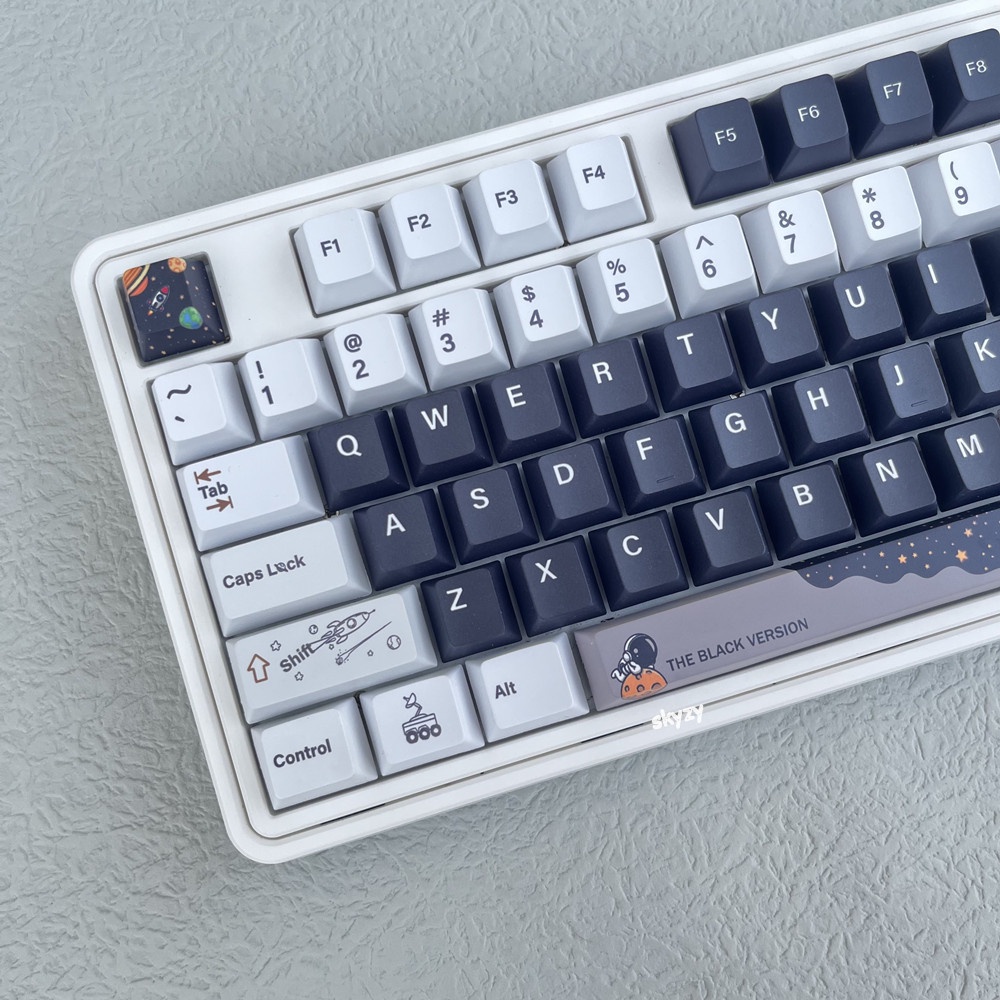 137 phím Black Astronaut Keycap Cherry Profile người không gian anime PBT DYE SUB bàn phím cơ học keycap
