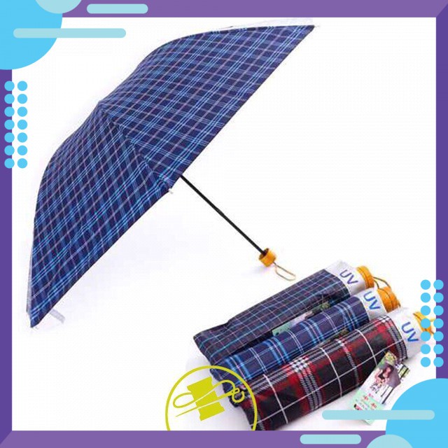 Ô dù gấp tiện lợi trơn kẻ có hàng - mã 335