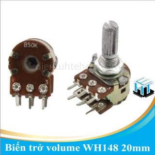 1 cái Biến trở volume / Chiết áp đôi WH148 dài 20mm