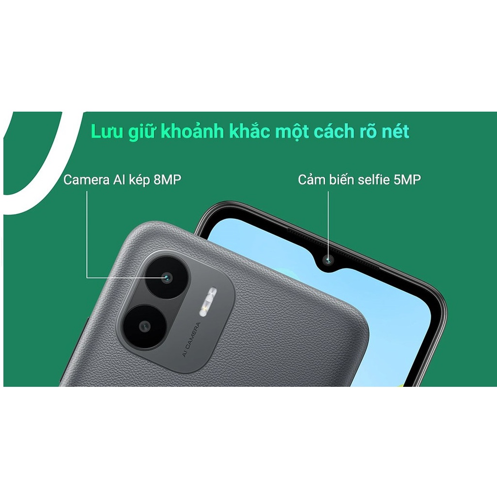 Điện thoại Xiaomi Redmi A1 6.5"  mới Chính hãng - 1 Đổi 1 - Bảo Hành 18 Tháng