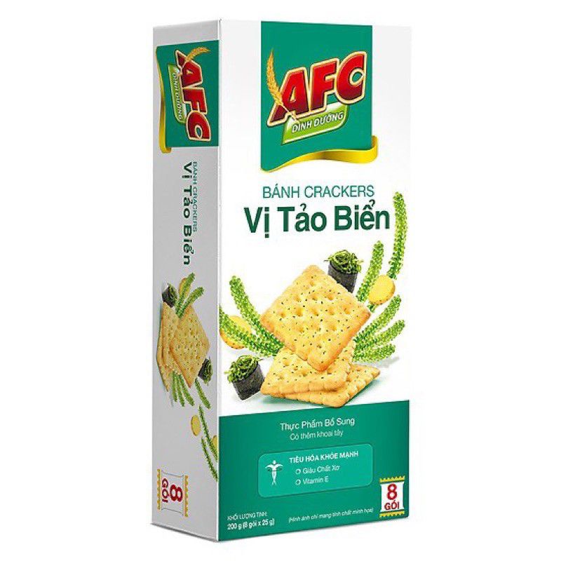 Bánh craker AFC Dinh Dưỡng (8 gói×25g)