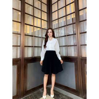 Áo sơ mi trắng phối hoa vai SEFA