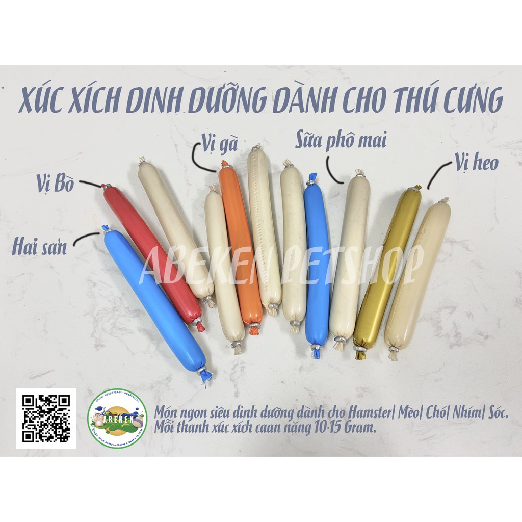 Xúc xích dinh dưỡng vỗ bé cho Hamster/ Sóc/ Chó/ Mèo