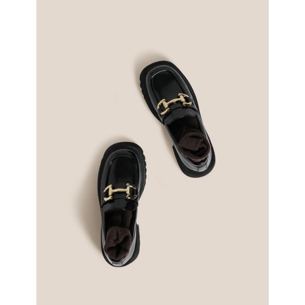 Giày Da Bít Mũi Đế Dày Phong Cách Anh Quốc Thời Trang 2022 Cho Nữ