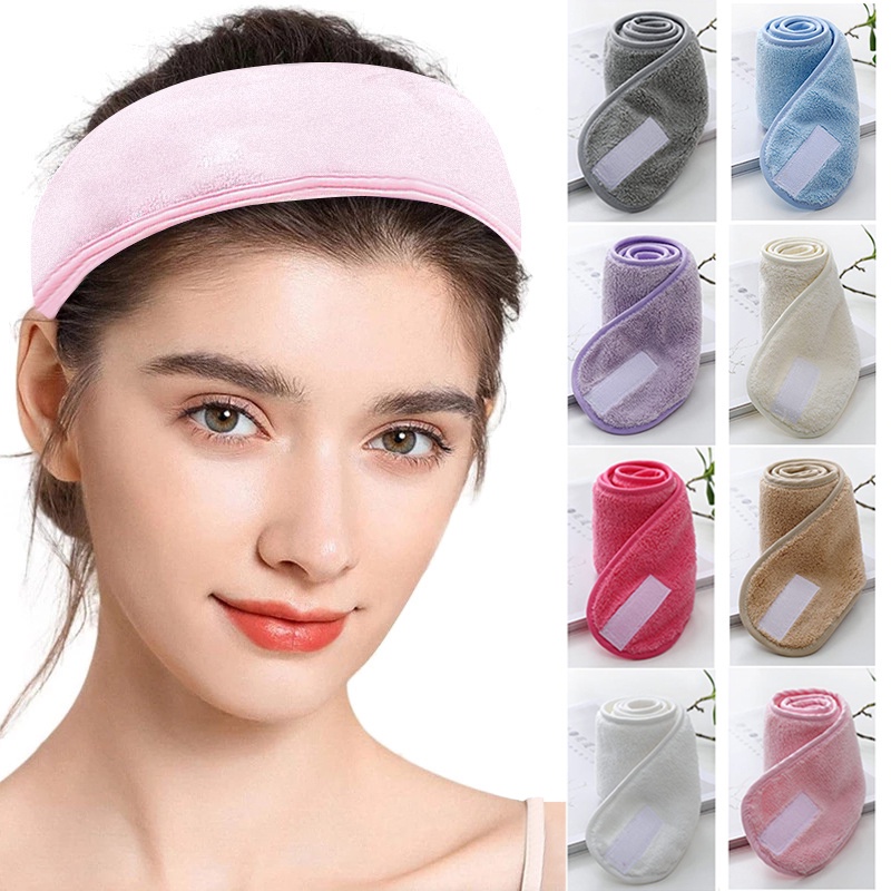 Băng Đô Mềm Mại Dùng Rửa Mặt/ Trang Điểm Tiện Dụng Cho Nữ