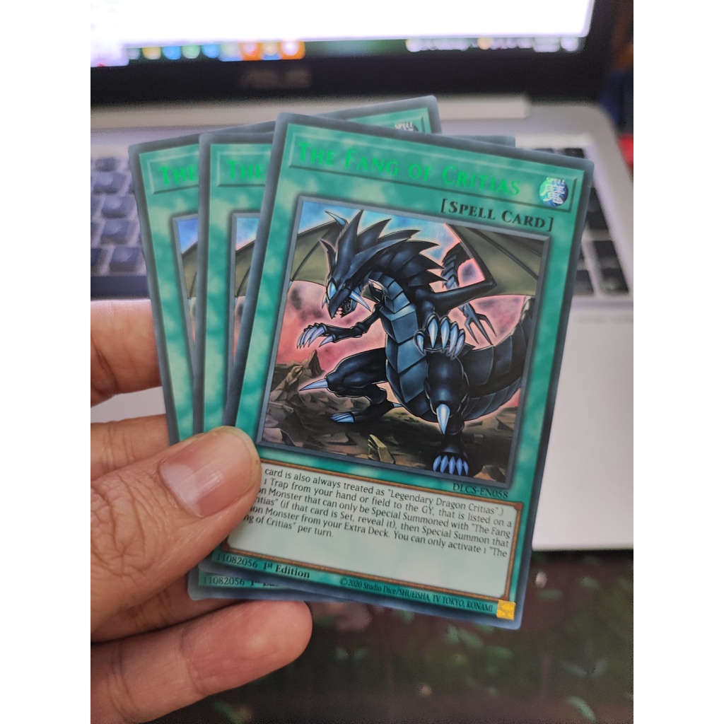 1 lá thẻ bài The Fang of Critias - DLCS-EN058 - Ultra Rare 1st Edition