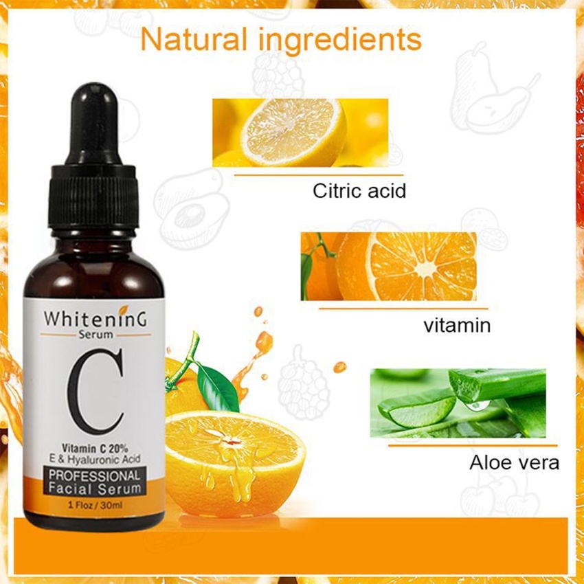 Tinh Chất Vitamin C 30ml Chống Lão Hóa Dưỡng Ẩm Làm Trắng Sáng Da Kiềm Dầu Chống Oxy Hóa Se Khít Lỗ Chân Lông