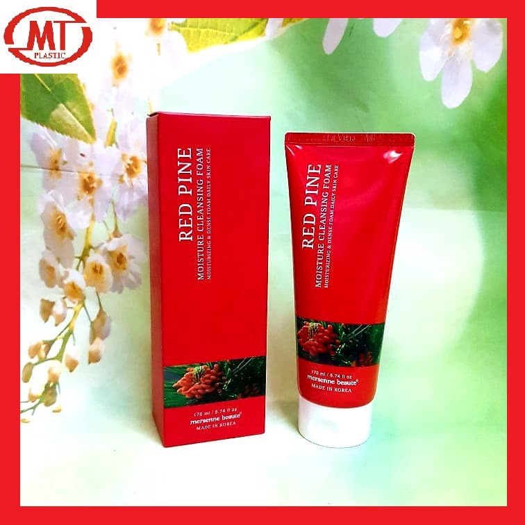 [auth] sữa rữa mặt tinh dầu thông đỏ Mersene beaute -Red Pine Moisture Cleansing Foan ( 170ml)