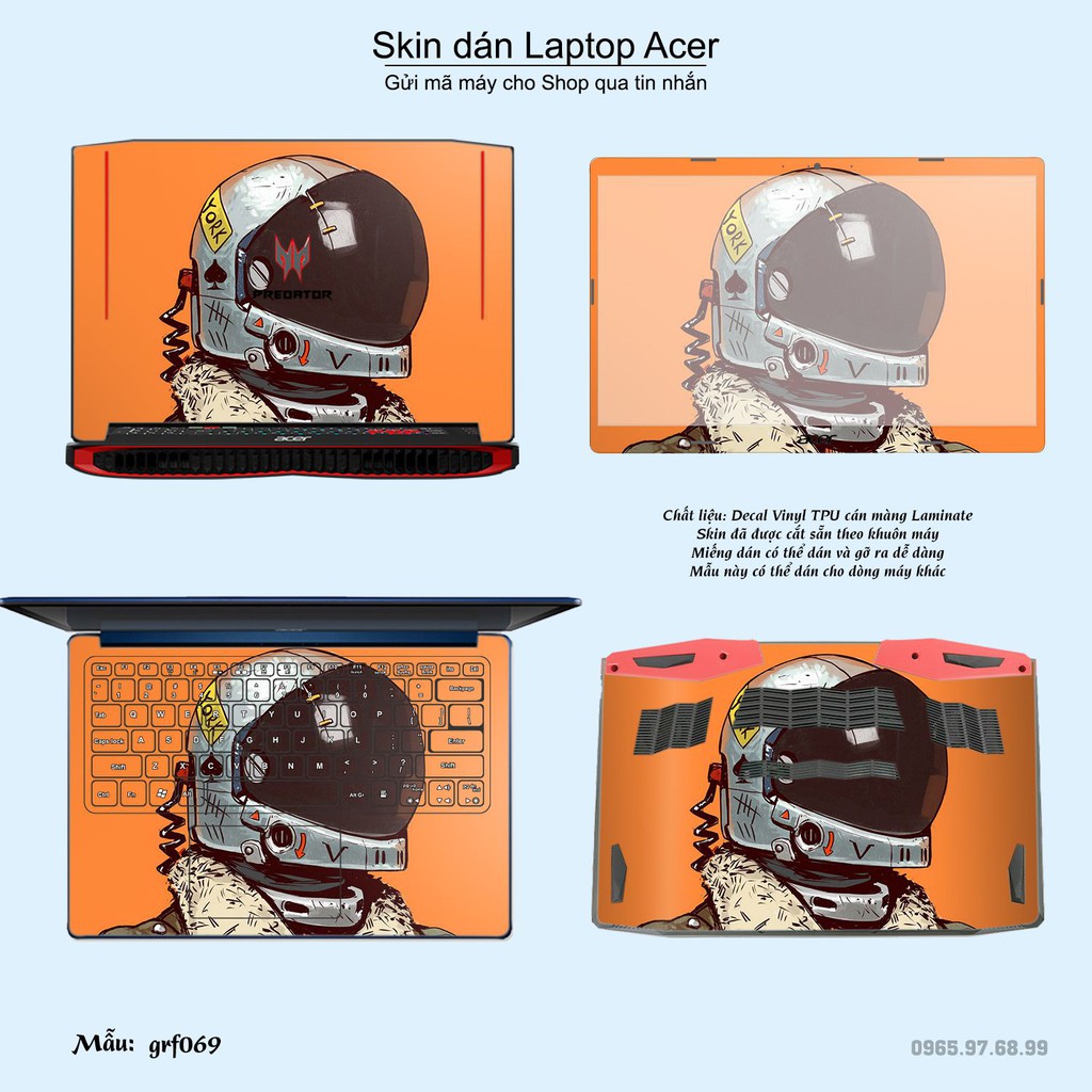 Skin dán Laptop Acer in hình nghệ thuật graffiti (inbox mã máy cho Shop)